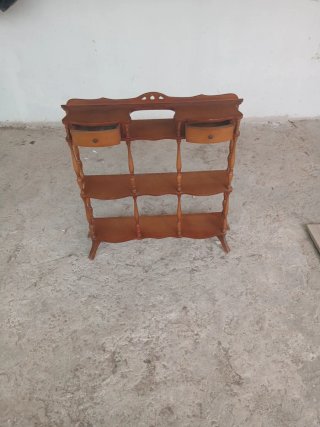 Estantería madera 3 niveles con cajones