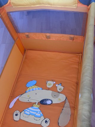Cuna de viaje Jane Naranja 2 niveles