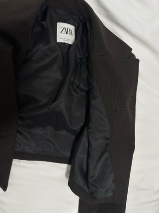 Blazer Zara Marrón Cuadros