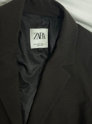 Blazer Zara Marrón Cuadros