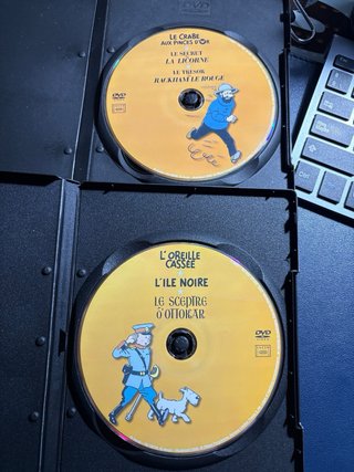 Tintin caja original con 2 DVD  6 Aventuras Tintin