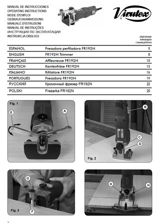 Fresadora perfiladora VIRUTEX FR192N