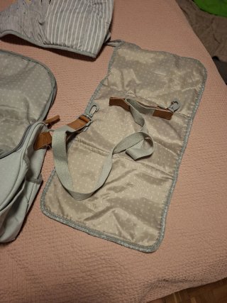 Bolso para carrito de bebé gris