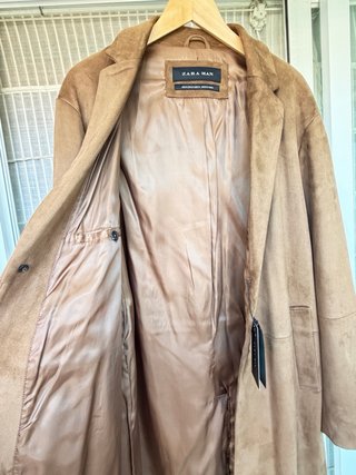 Abrigo Levita efecto ante Zara Hombre
