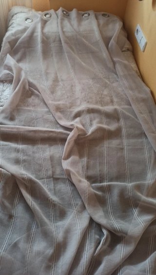 Pack 4 Cortinas Beige y Plateadas