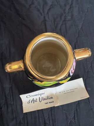 Jarrón Cerámica Arte Veneciano Vintage