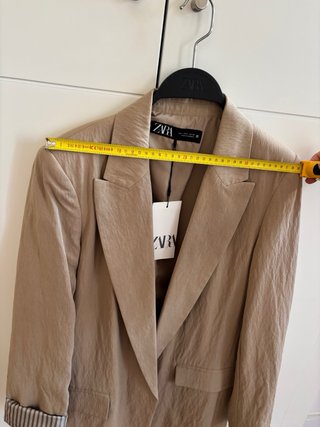 Americana Blazer Zara beige entretiempo Talla S
