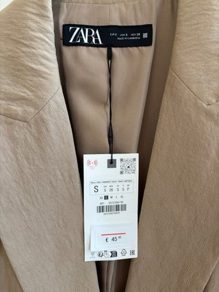 Americana Blazer Zara beige entretiempo Talla S