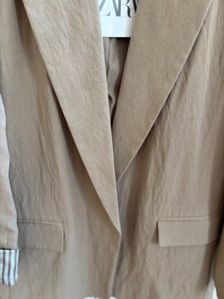 Americana Blazer Zara beige entretiempo Talla S