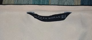 Blusa Zara tirantes beige Talla M