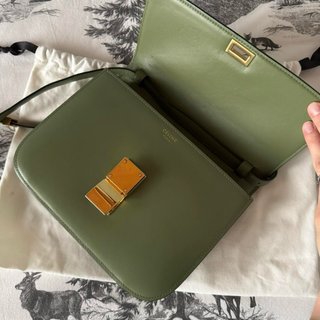 Borsa Celine Pelle Verde Oro