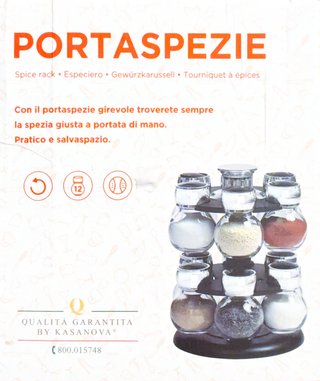 Portaspezie Kasanova Girevole Vetro