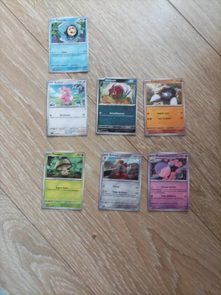 Lote de 7 Cartas Pokémon: Tympole, Audino, Veniped