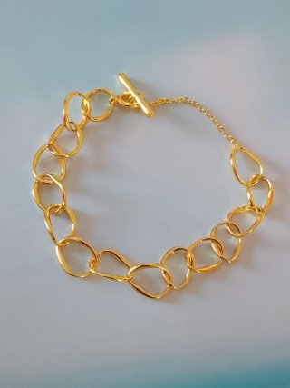 Pulsera eslabones dorada