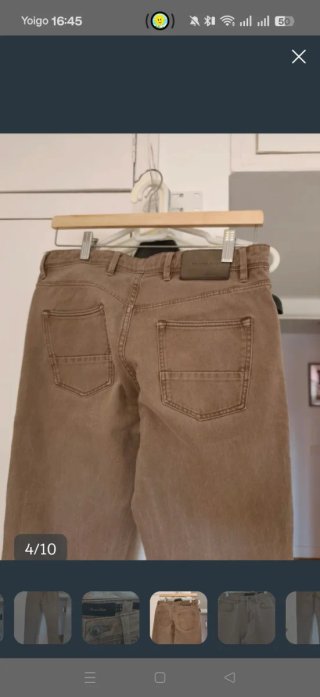 Pantalón Massimo Dutti beige hombre T38