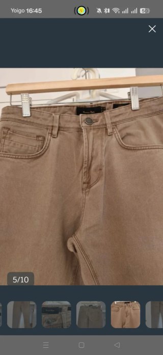 Pantalón Massimo Dutti beige hombre T38