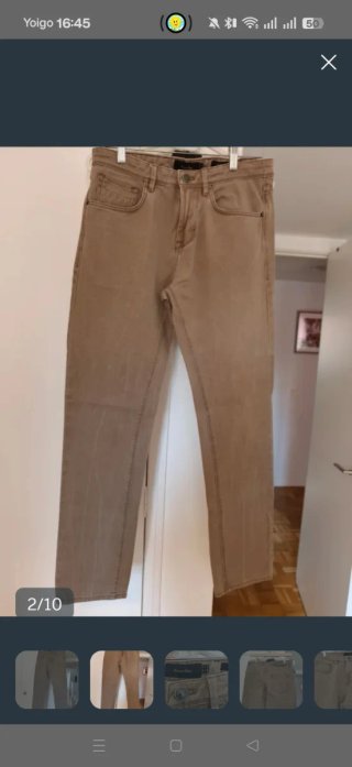 Pantalón Massimo Dutti beige hombre T38