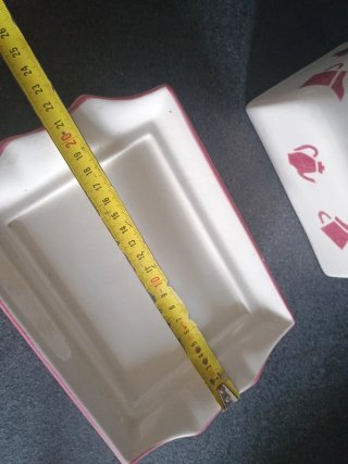 Portaburro ceramica italiana decorata a mano