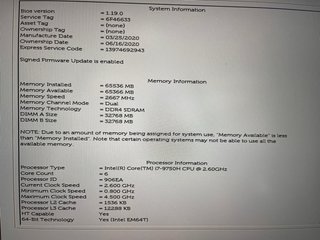 DELL XPS 15 7590 i7 64GB RAM 500GB SSD seminuevo