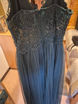 Vestido ASOS largo verde azulado