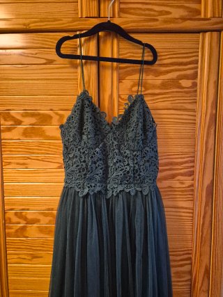 Vestido ASOS largo verde azulado