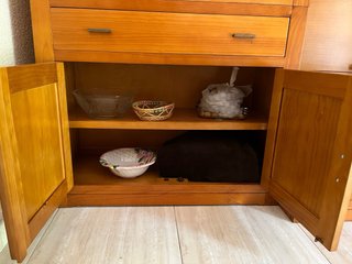 Mueble de salón o comedor completo en madera roble