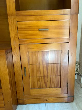 Mueble de salón o comedor completo en madera roble