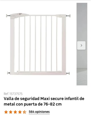 Barrera seguridad infantil metal 76-82 cm