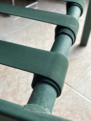 2 Sedie Vintage Verde Metallo