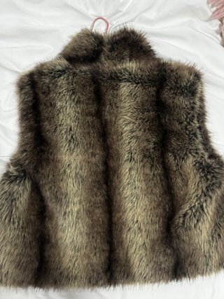 Chaleco pelo Bershka marrón multicolor