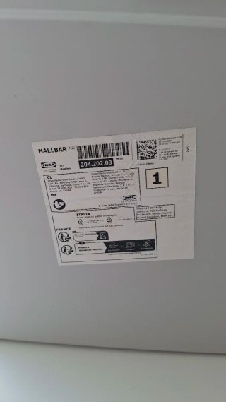 Papelera o cubo Ikea Hallbar gris claro