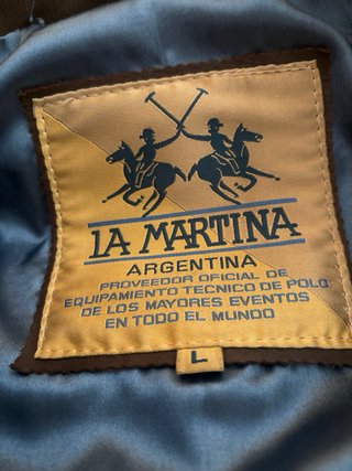 Chaqueta Cuero La Martina Marrón Talla L