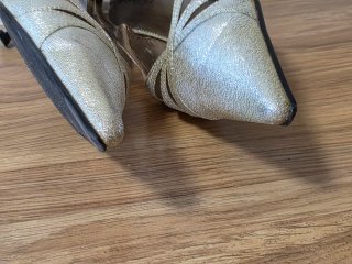 Zapatos de fiesta plateados talla 38