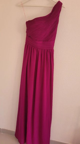 Vestido largo dama de honor o invitada buganvilla