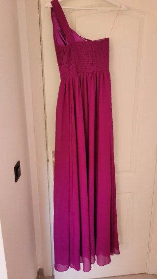 Vestido largo dama de honor o invitada buganvilla