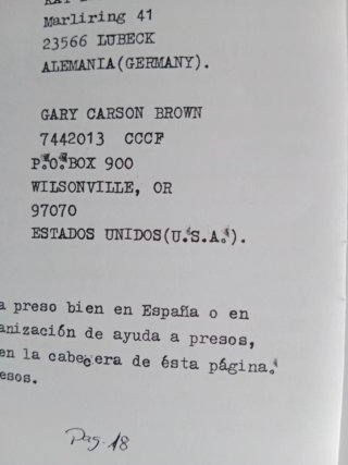 Publicación  Spandau de  presos NR-NR de España .