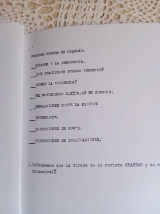 Publicación  Spandau de  presos NR-NR de España .