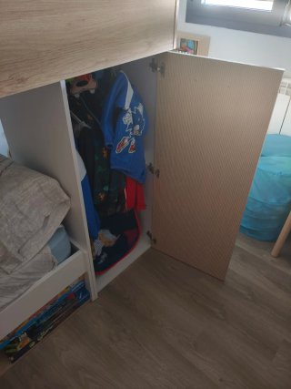 Litera infantil con cajón y armario