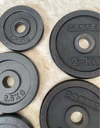 Discos de pesas 2.5kg, 2kg y 1.25kg