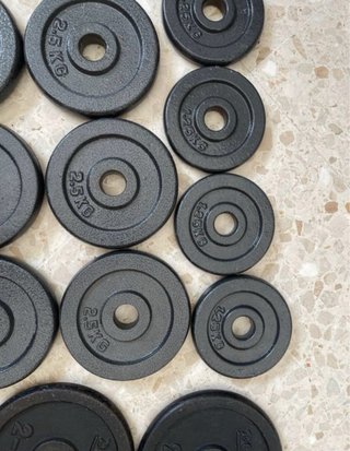 Discos de pesas 2.5kg, 2kg y 1.25kg