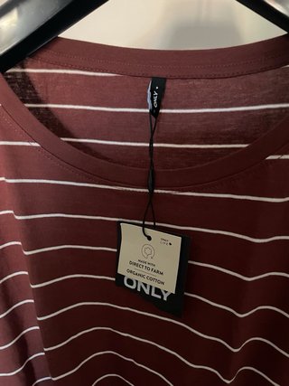 Abito estivo Only donna righe marrone/bianco