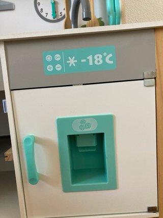 Cocina de madera para niños con accesorios comida