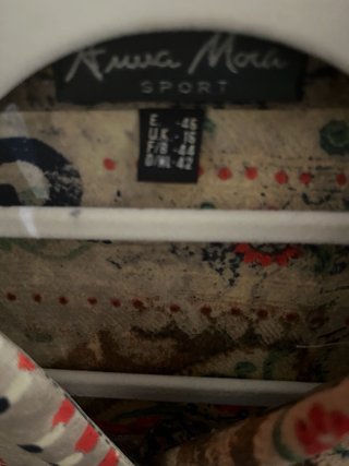 Camisa Vintage Anna Mora 90s Estampado Mixto