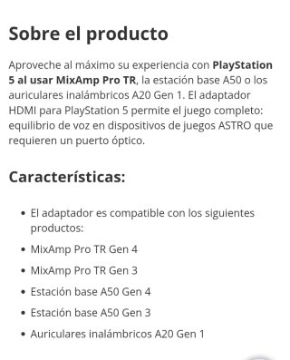 Adattatore HDMI Astro per PS5 4K Extractor Audio