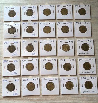25 Monedas de 1 Peseta (Varias Fechas)