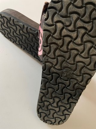 Ciabatte estive con fiocco marrone e rosa
