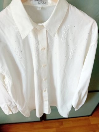 Camisa Carla Fasini Talla M/45 Bordada
