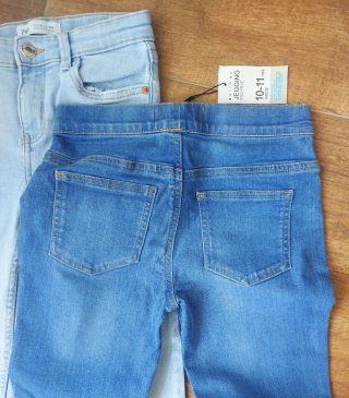 Lote 2 vaqueros tipo legging, talla 10