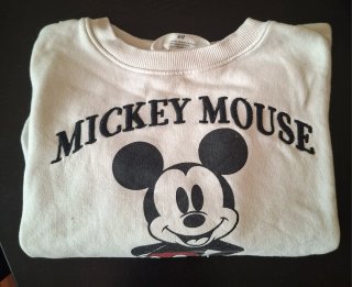 Jersey Mickey Mouse Est. 1928 Blanco 8-10 años.