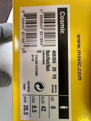 Zapatillas Mavic Cosmic Negras Carretera